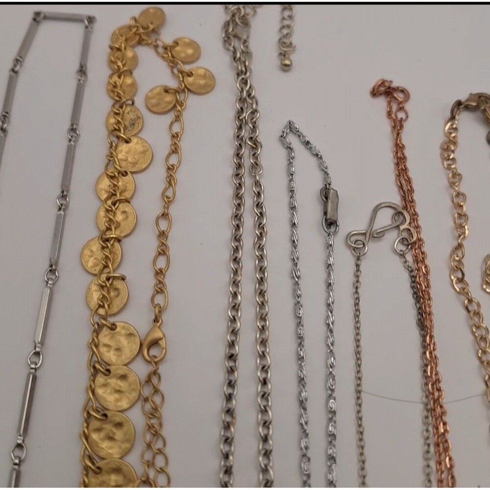 Lot Of 21 Chain Used Unbranded Necklaces - Picture 5 of 10